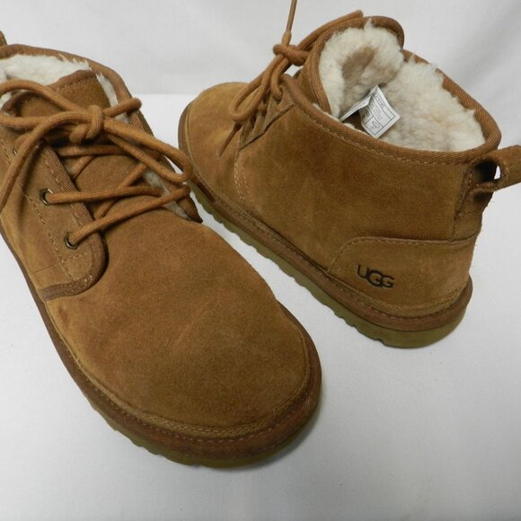 UGG Neumel Suede Chukka ankle lace up boots Shearling lined Men Casual Size Sz 9 - Picture 10 of 12